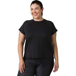 PrAna Alpenglow Athletic top 2XL Black UPF 30+ wicking, recycled polyester, soft
